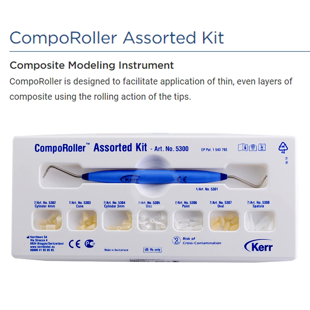 Dental Supplies Kerr Comporoller Assorted Kit Compo roller Dentist Tools For Shaping Teeth Set Resin Spatula Composite Modeling