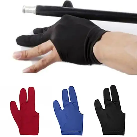 Absorbent Billiard Gloves Billiard Cue Glove Sport Pool Accessory Three Fingers Left Right Hand Billiard Cue Glove 3 Color