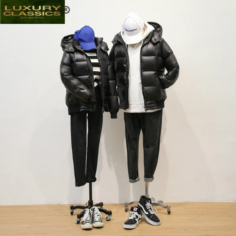 Jacket Women's Fashion Down Winter Coat Female Korean Thick Duck Down Short Puffer Jacket Women Hooded Warm Coats LW798