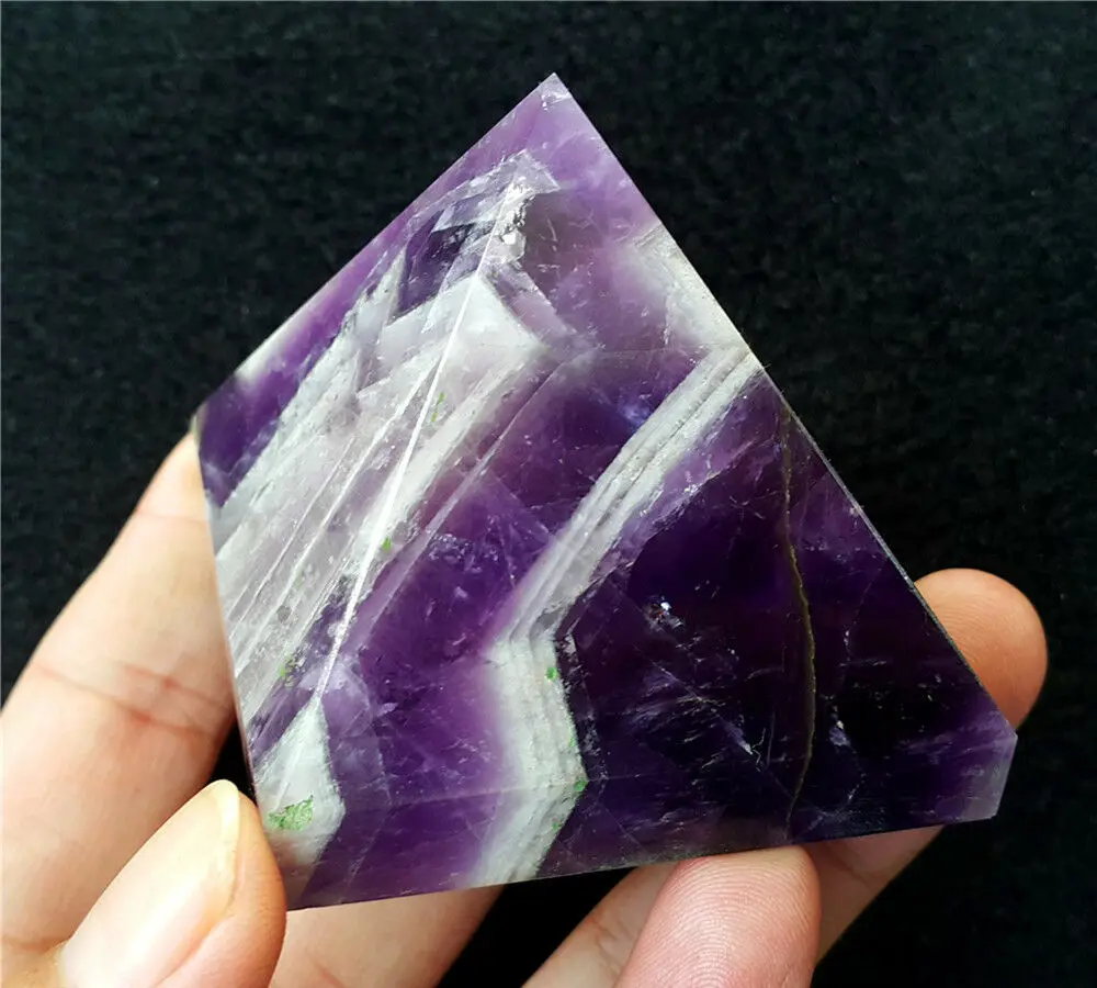 5cm Natural Dream Amethyst Pyramid Healing Crystal Chakra Brazil Quartz Pyramid Point Energy Home Decor Handmade Crafts Gem G