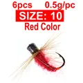 6PCS Size10 Red