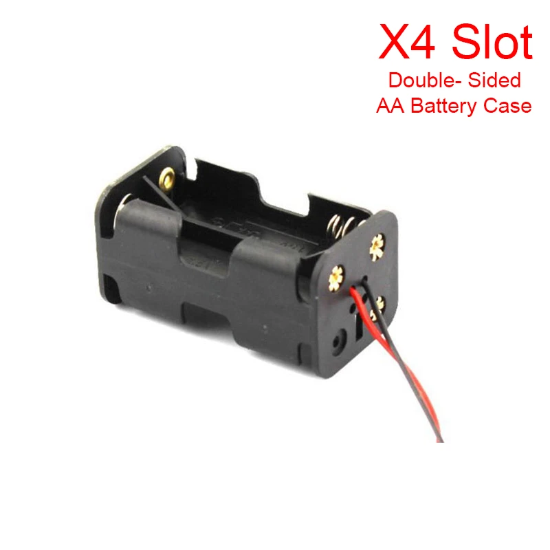 Caja de batería AA de 1, 2, 3, 4, 8 ranuras, soporte de batería AA LR6 HR6, caja de almacenamiento con contenedor de protección de batería de cable de plomo, novedad de 2021