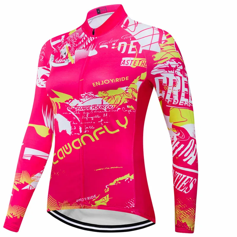 Vêtements de cyclisme en plein air pour femmes, cyclisme sur route à manches longues, respirant, printemps et automne