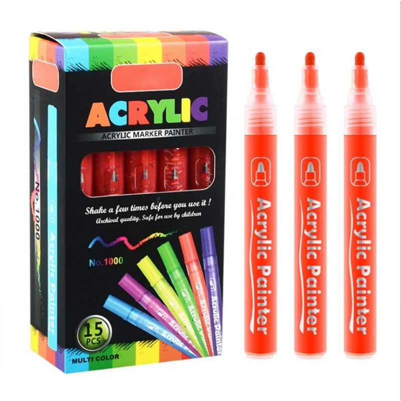 15 Pcs Art Body Painting Pens Soft Head Graffiti Washable Markers DIY Tattoo Pencils Face Body Makeup Pen