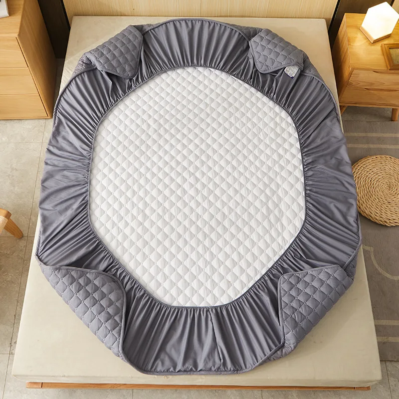 Baumwolle Stepp Matratze Protector Anti-milbe Matratze Abdeckung Hypoallergen Air-Durchlässig Bett Abdeckung Waschbar Geprägte Bettdecke