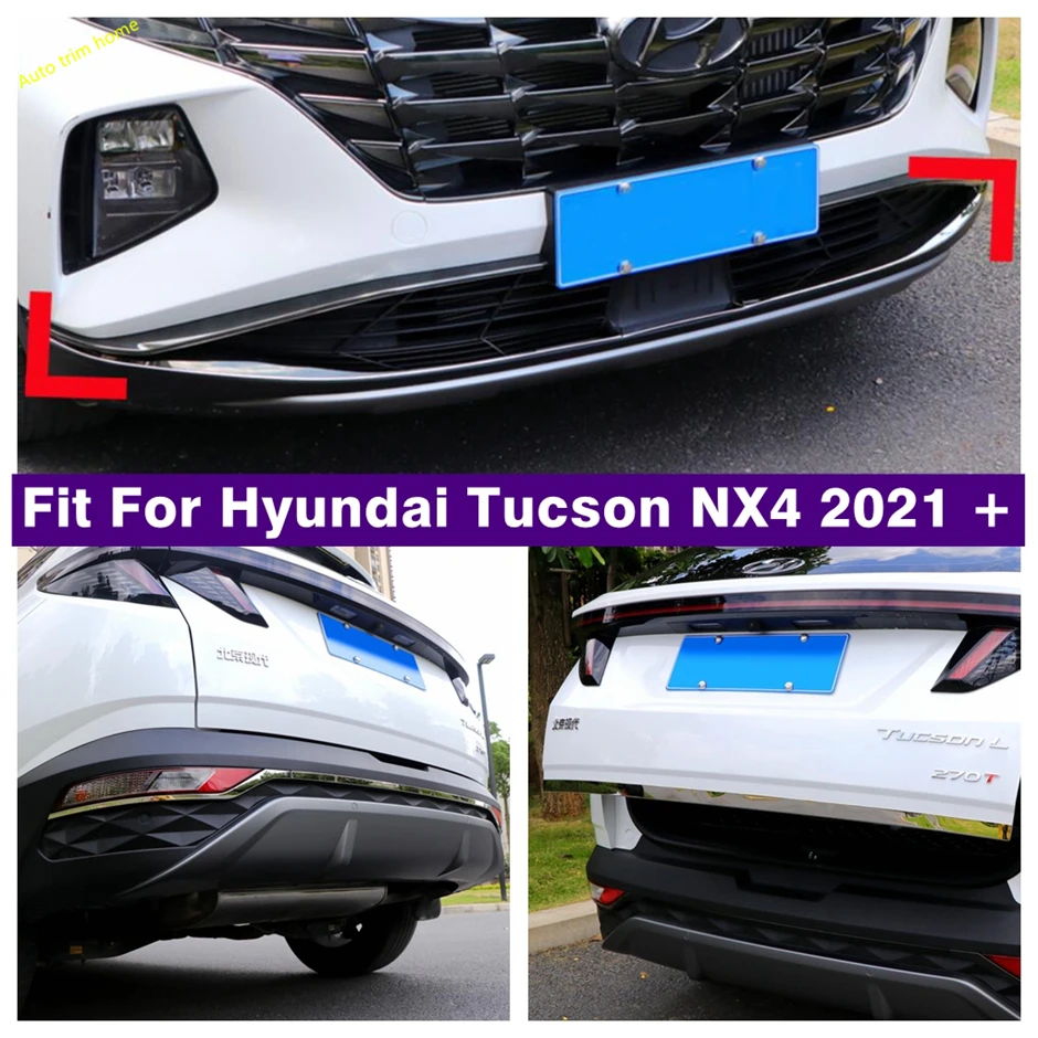 

Front Under Bumper Rear Fog Light Decor Strips Tailgate Door Panel Cover Trim For Hyundai Tucson NX4 2021 - 2023 Car Accessories