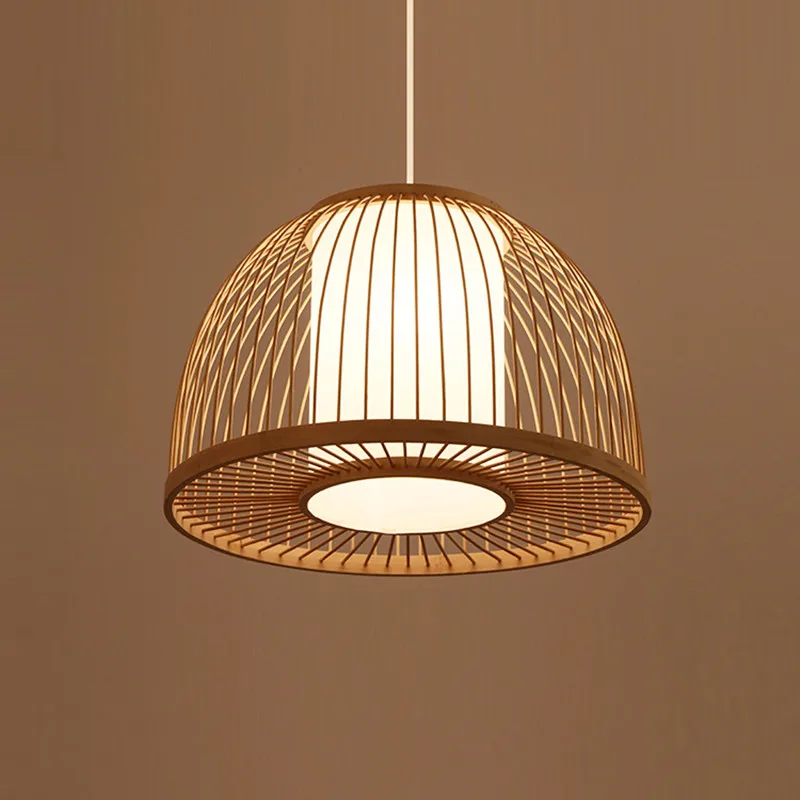 Rattan Wood pendant lamp living room Restaurant antique chinese lamp Diy Decor bamboo light fixtures