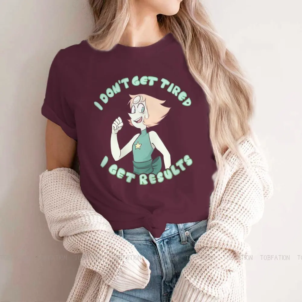 I Get Results Hipster TShirts Steven Universe Garnet Pearl Female 4XL Graphic Fabric Tops T Shirt O Neck Oversized