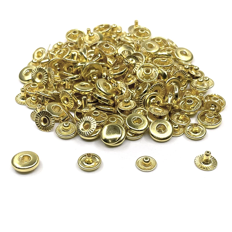 Bottoni automatici da 8mm rivetto riparazione cucito argento/dorato/nero/bronzo chiusura a scatto in metallo chiusura abbigliamento per bambini