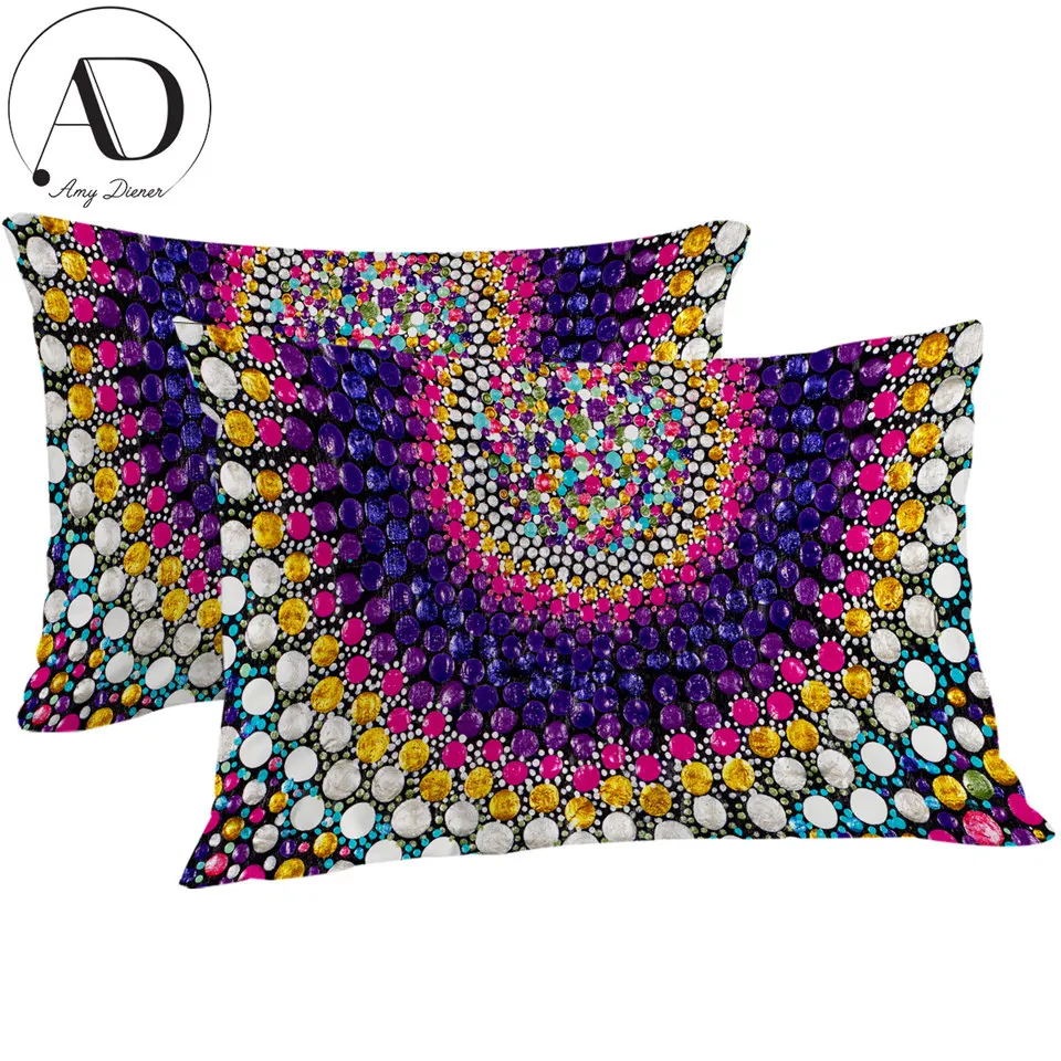 

Candy by Amy Diener Pillowcase Colorful Sleeping Pillow Case Dots Art Bedding Abstract Pillowcase Cover 2pcs Purple Kussensloop