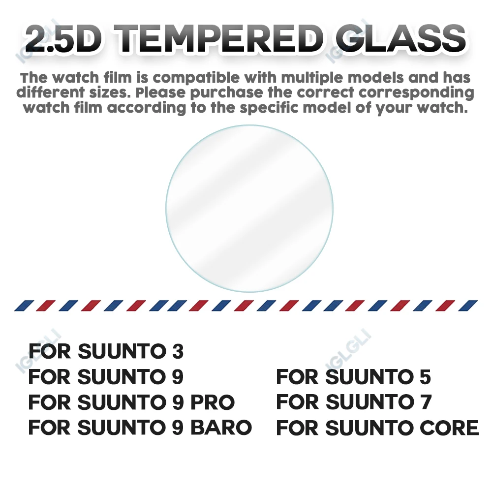 For Suunto Core 3 5 7 9 Pro / Baro Tempered Glass Protection Film Screen Protector Smart Watch HD Protective Film Accessories