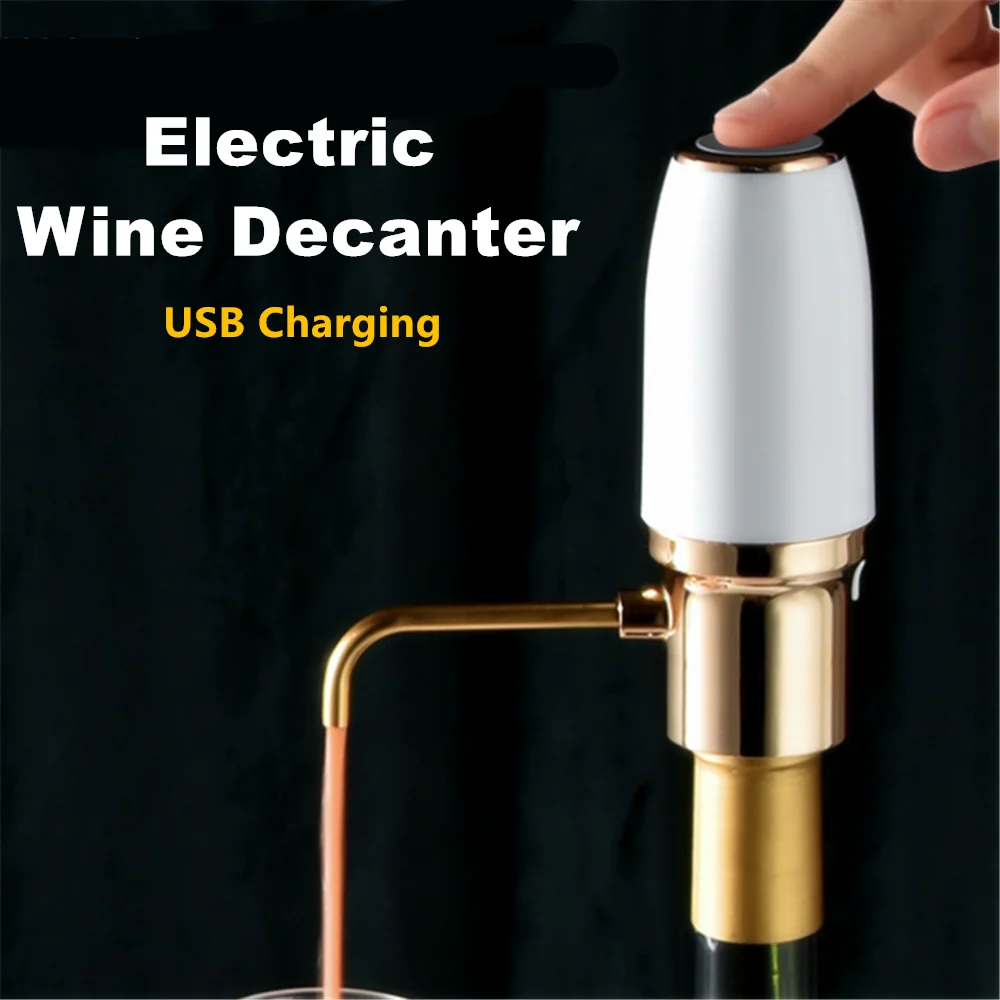 Electric Decanter Portable Smart Wine Pump Quick Wine Aerator Fast Decanting Wine Dispenser USB Charge Auto Wine Oxidizer Tools