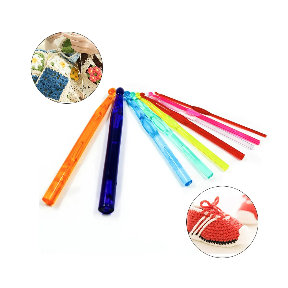 Plastic Crochet Hooks Knitting Needle Weave Craft Yarn Sewing Tools DIY Crafts Weave Knitting Tools 3/4/5/6/7/8/9/10/12/15MM