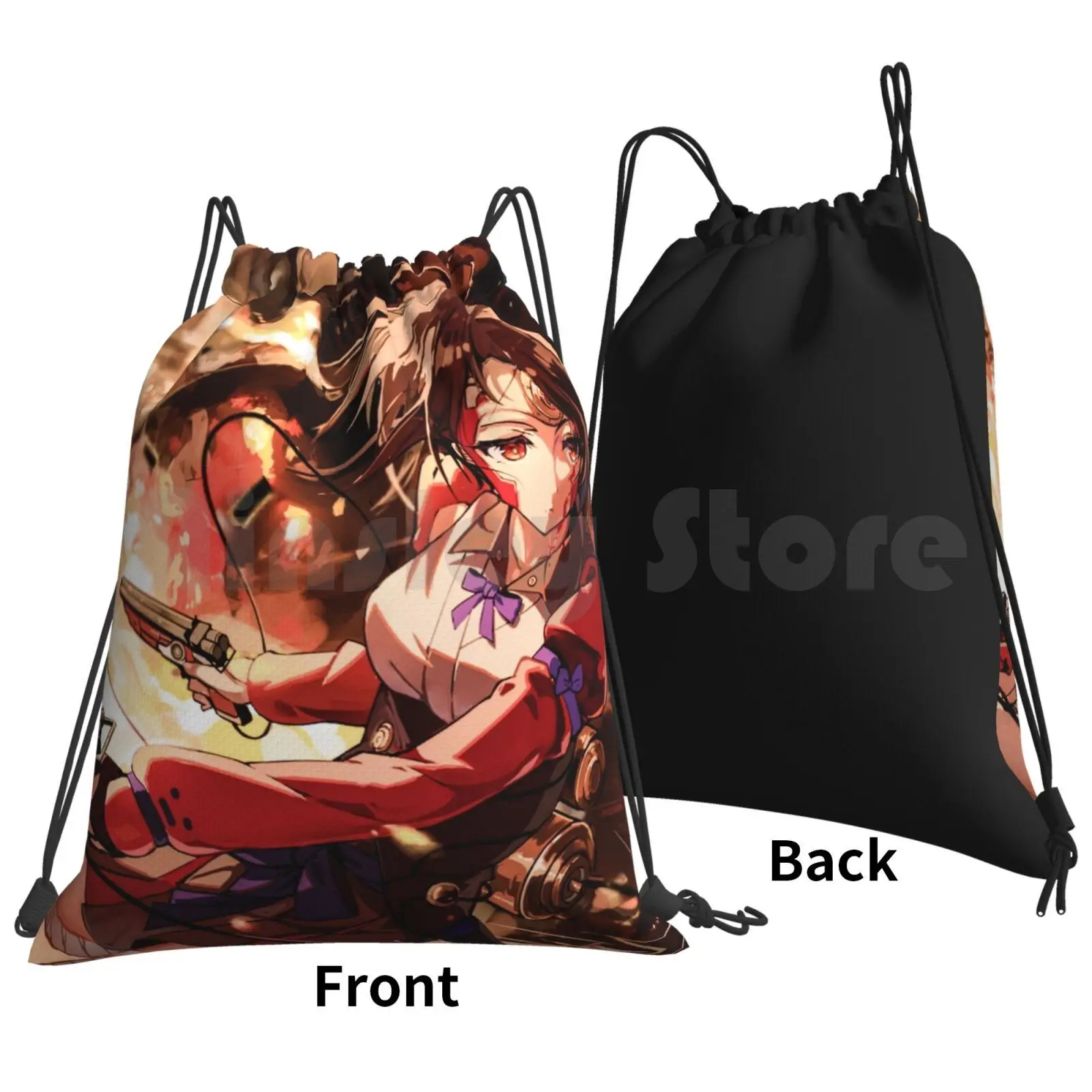 Mochila Mumei-Kabaneri, bolsa con cordón, bolsa de gimnasio para montar, escalar, Kabaneri Mumei, Anime Manga Aimer, lindo combate Kawaii para niñas