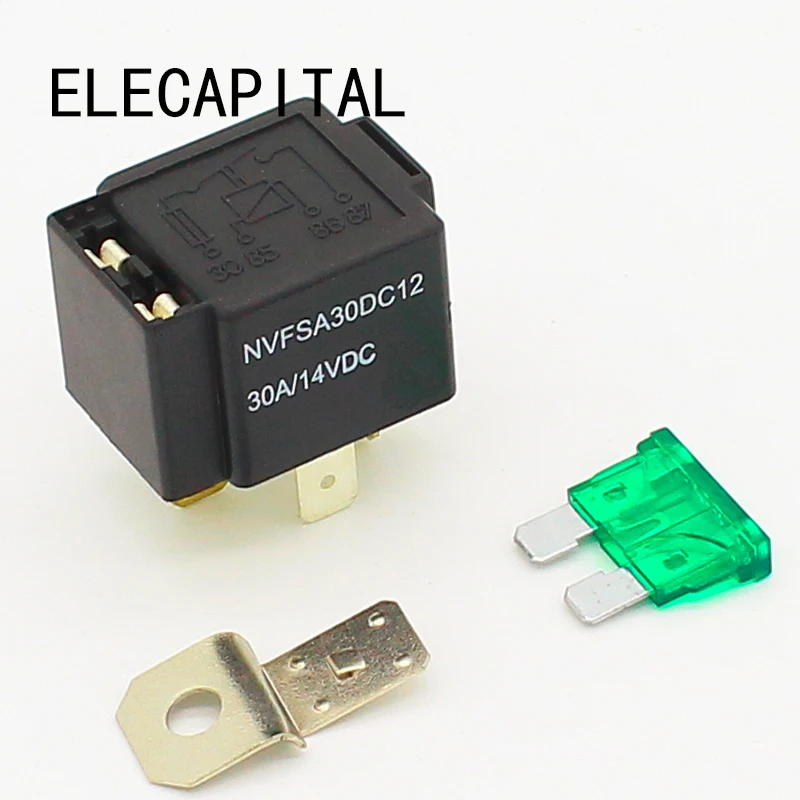 FORWARD relays top grade quality 4 pin 30A auto relay with fuse, coil voltage 12VDC relais