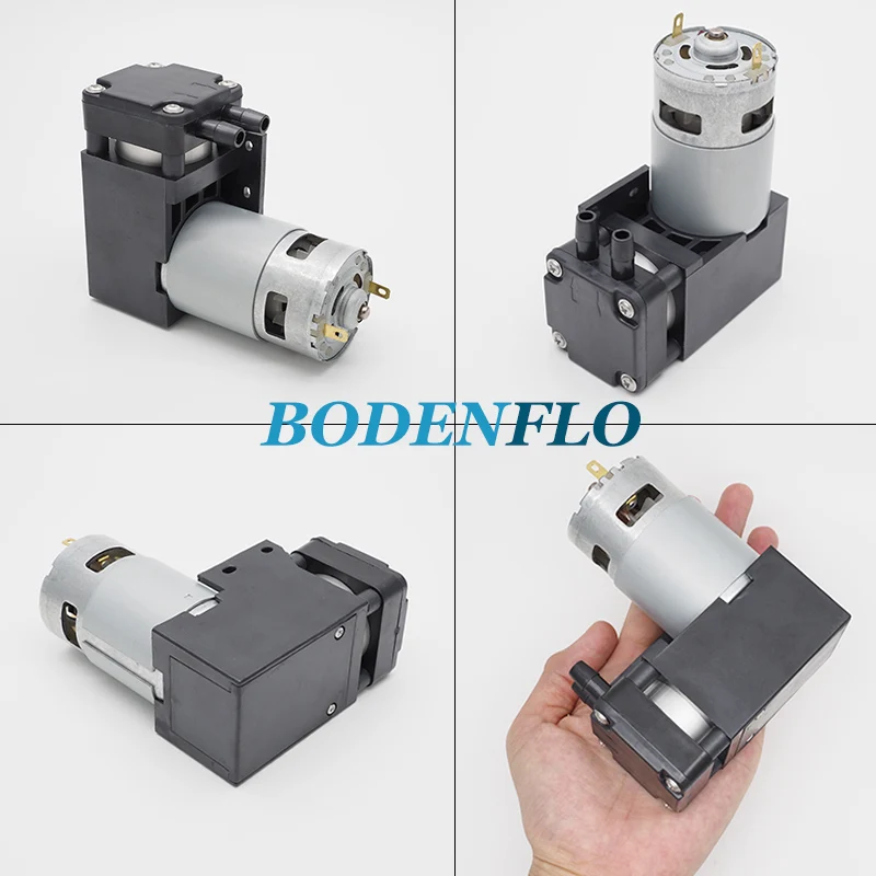 Factory DC 12V/24V Piston Mini Vacuum Pump -85-86KPa 18/24/28/35L/min BD-07V Brush Motor Pump 1000 Hours High Quality In Stock