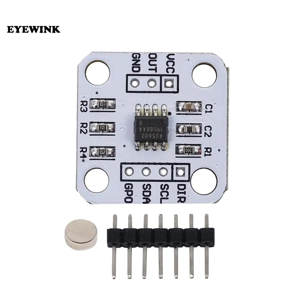 1pcs AS5600 magnetic encoder magnetic induction angle measurement sensor module 12bit high precision