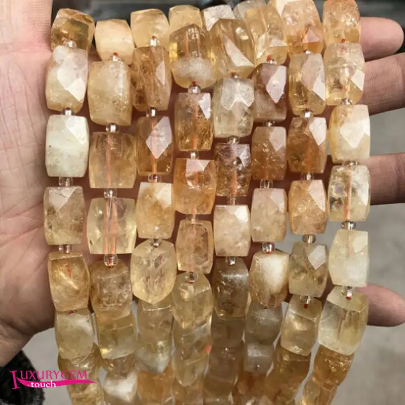 Natural Multicolor Stone Spacer Loose Beads 10x15mm Faceted Rectangle Shape DIY Jewelry Making 20Pcs wk447