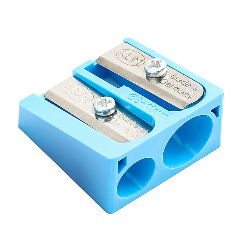 German kum410k High Hardness and Front Blade 8, 11mm New PS Plastic Double Hole Pencil Sharpener