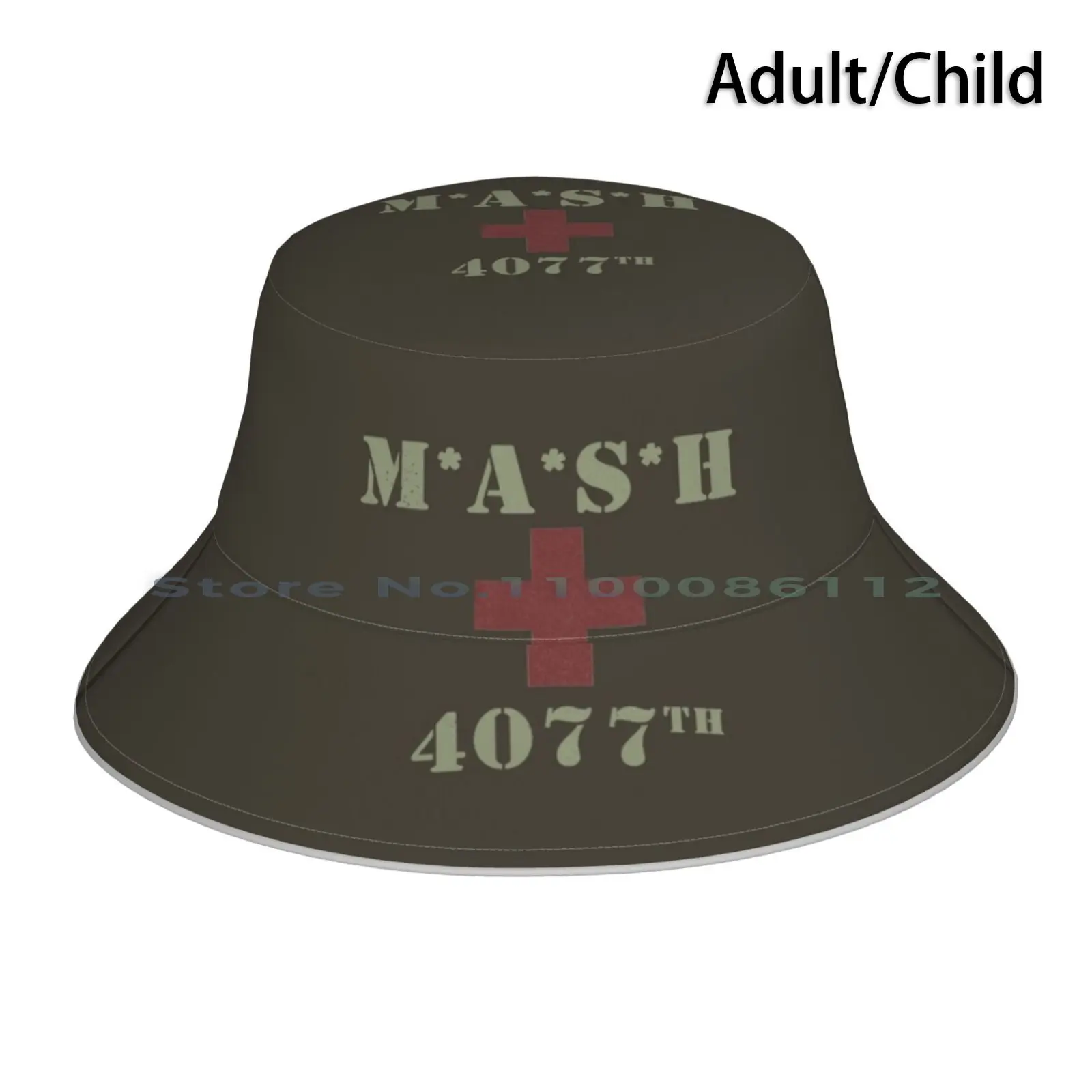 Mash ( Distressed Look ) Bucket Hat Sun Cap Mash 4077th M A S H Hawkeye Kinger Alan Alda War Korean Comedy Happy Days Brady