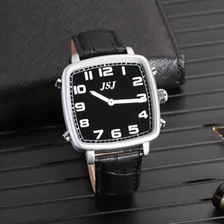 Square Spanish Talking Watch with Alarm,Black Dial TSSB-18S