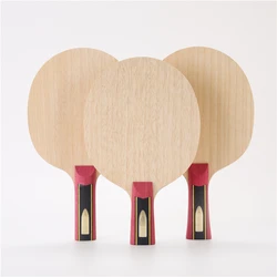 Stuor-raqueta de tenis de mesa de fibra de carbono negra, 5 capas de madera con 2 capas, cuchilla para ping pong FL CS ST grip