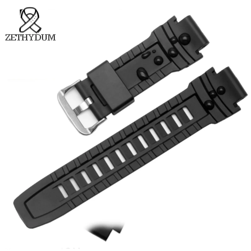 For Casio Prg-260 / 550 / 250 / prw-3500 / 2500 / 5100 rubber watch strap men's watch accessories 27X18mm watchband