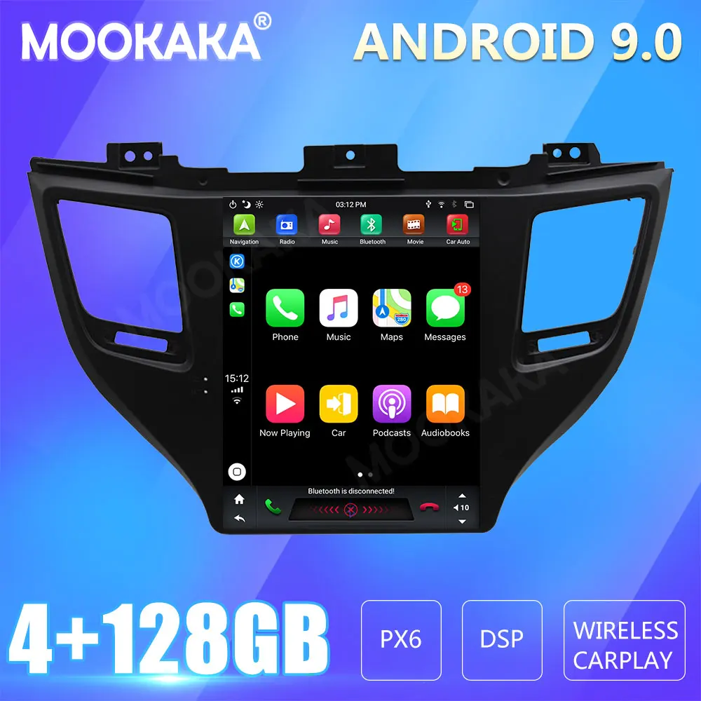 

For HYundai IX35 Tuscon 2016-2018 Car Radio Screen GPS Navigation 128GB Android CARPLAY Multimedia Player Audio