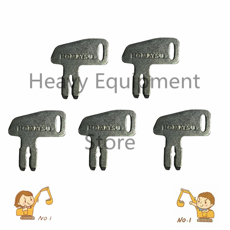 5 Pcs Battery Box Case Key For Komatsu Excavator Loader Dozer High Quality 2