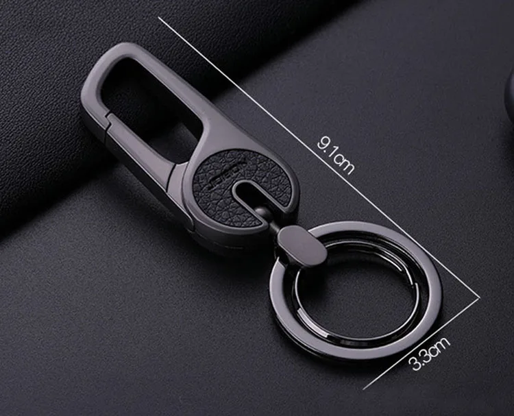 New Top Metal Simple Keychain with Leather Men Women high quality Charm Key Chain with double key Ring Best Gift Jewelry K3154