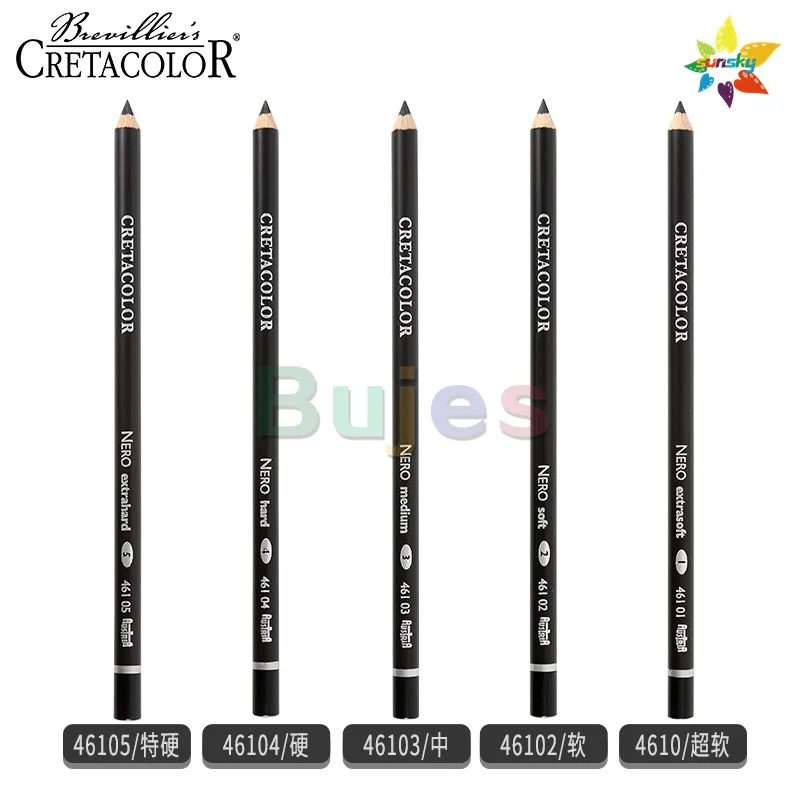 Original Cretacolor Oil based carbon pen Bright black Oily water-proof carbon pen sketch painting  soft medium hard Art supplies