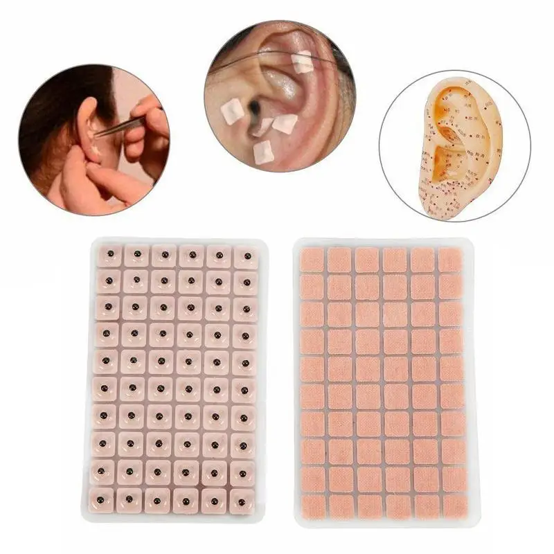 600 Magnetic Therapy Ear Patches Bead Auricular Auriculotherapy Acupuncture Ear Seeds Press Pastes Magnetic Therapy Ear Stickers