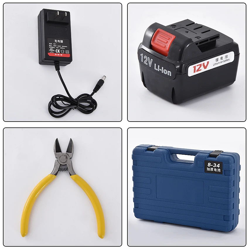Atadora de barras de refuerzo eléctrica, máquina de encuadernación de barras de refuerzo de batería de litio recargable de mano, atadora automática de barras de refuerzo, 12V 8-34