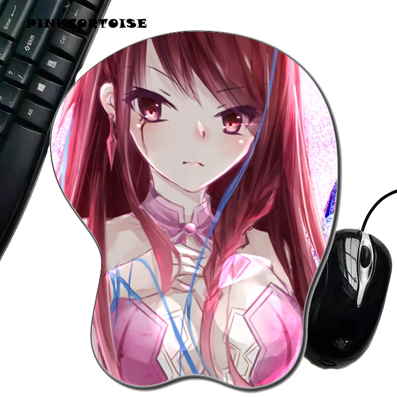 PINKTORTOISE Anime fairy tai mousepad erza scarlet environmental Silicon anime 3D mousepad laptop Mice Pad Ergonomic MousePad