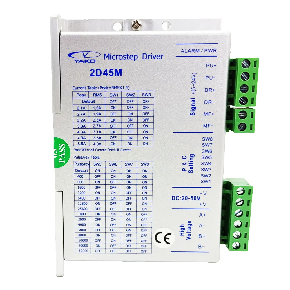 

2D45M research and control 2-phase stepping 32-bit DSP control technology motor driver, circuit protection DC20V-50V