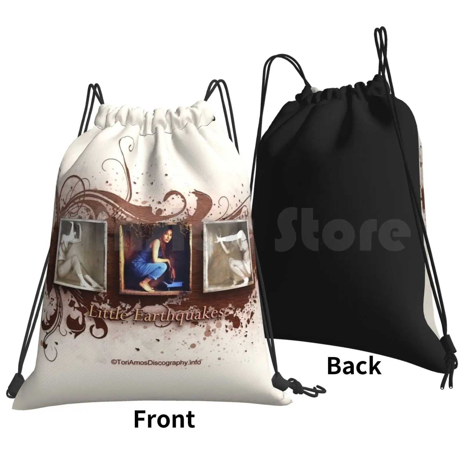 Little Earthquakes Design From Toriamosdiscography.info Backpack Drawstring Bags Gym Bag Waterproof Tori Amos Discography