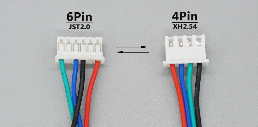 5 teile/los 3D Drucker Teile Stepper Motor Kabel 1M/2M 2,54 4pin-XH 2,0 6pin für stepper Motor Kabel Stecker – Detail 1