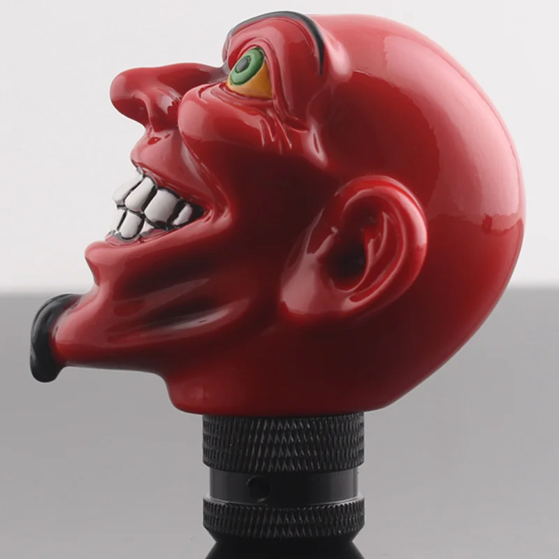 Shift Lever Knob Manual Gear Red Evil Devil Head Style Car Truck For Universal