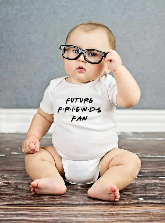 

Future Friends Fan Baby Bodysuit Newborn Bebe Boy Girl Clothing Short Sleeves Jumpsuit O-Neck Infant Boy Clothes