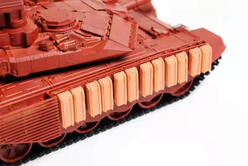 Model scene accessories 1:35 Russian tank additional armor components Assembled model toy white film T-90MT-90MST-72B3MT-80BVM