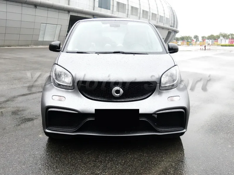 

Car Accessories FRP Fiber Glass & Carbon Fiber AMG Style Front Bumper Fit For 2015-2017 Smart Fortwo C453 Body Kit Front Bumper