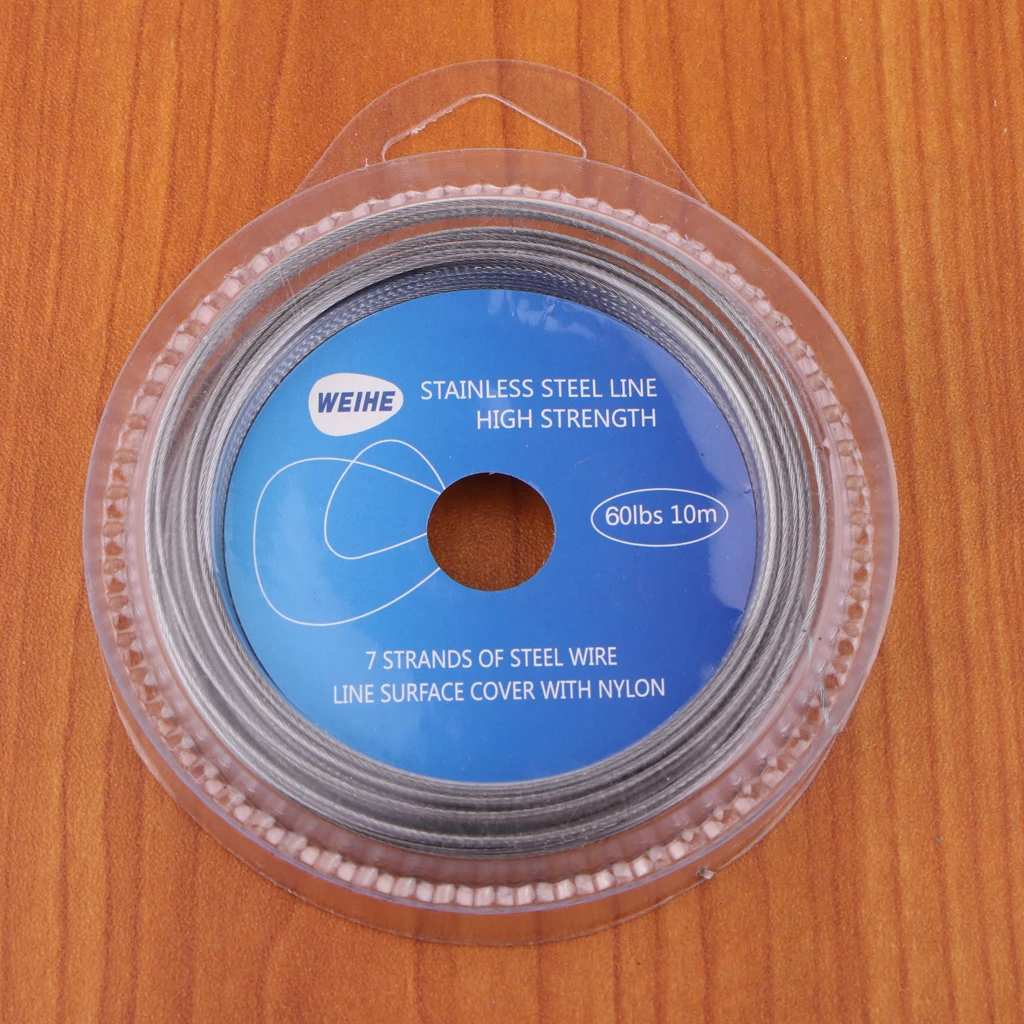 Fishing Jigging Line Stainless Steel Leader Wire 60LB 70LB 80LB 100LB 120LB