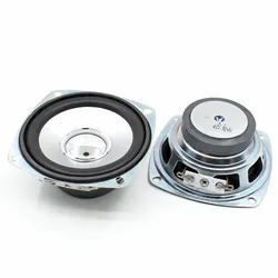 2PCS 3 Inch Full Range Speaker 10W 4Ohm Square Speaker 45mm Magnetic Loudspeaker Silver Basin Home Theater DIY
