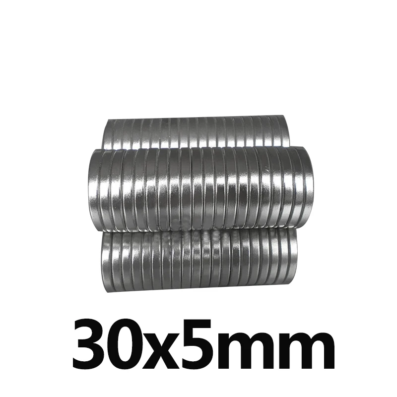 1/3/5PCS 30x5mm N35 Super Powerful Strong Magnetic Magnets 30mmx5mm Permanent Neodymium Magnets 30x5 mm Round Magnet 30*5 mm