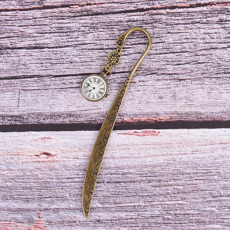 Metal Clock Bookmarks Vintage Bookmark Retro Tower Book Marker Paper Clips Stationery Supplies For Kids Students Gift