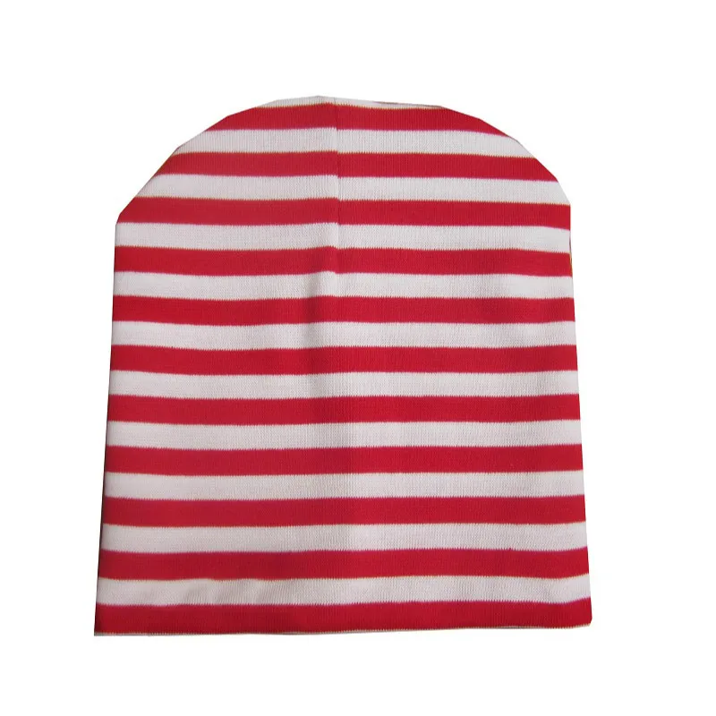 Autumn Winter Boy Girl Striped Cotton Beanie Hat For Kids Baby Caps Bonnet