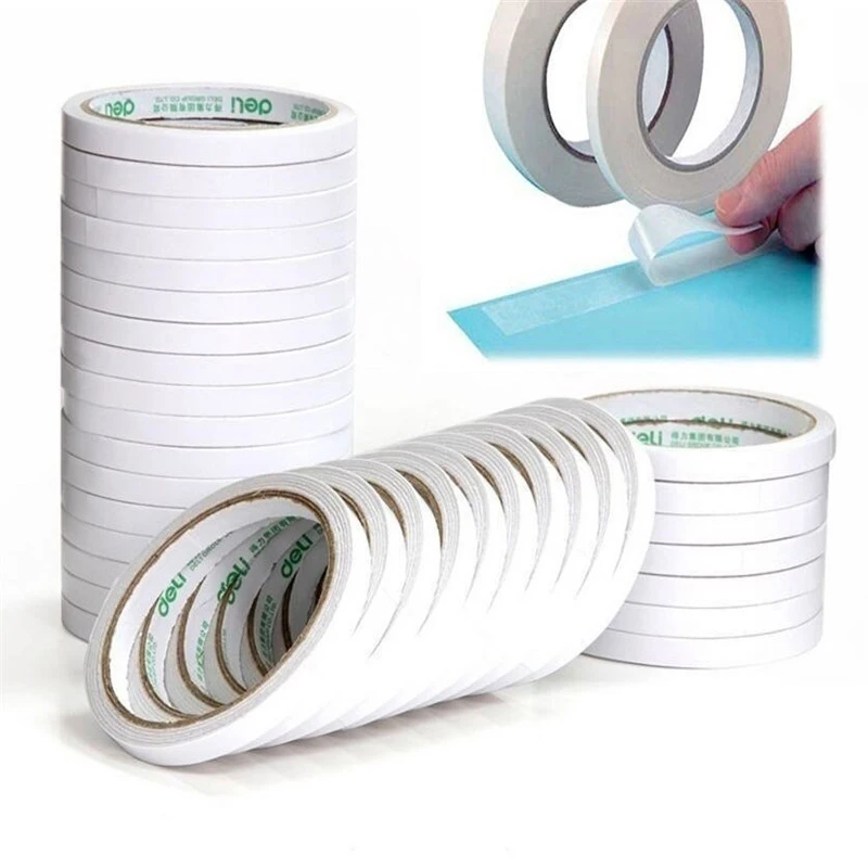 10M Double Sided Adhesive Tape Super Slim Strong Adhesion White Powerful Doubles Faced Adhesive For School Car Office Home Tape