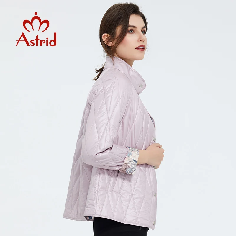 Astrid 2022 new  Spring fashion Short women coat Stand collar high quality female Outwear trend Urban Thin Jacket AM-9423