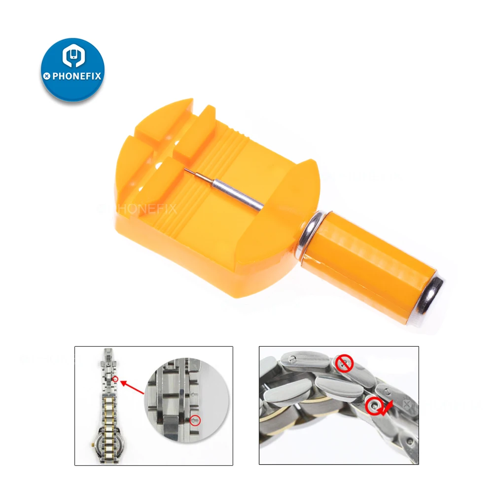 Kit de herramientas para abrir relojes, removedor de eslabones de reloj, correa de hendidura, pulsera, reparación de cadena, piezas de reloj, herramientas de reloj, abridor de carcasa