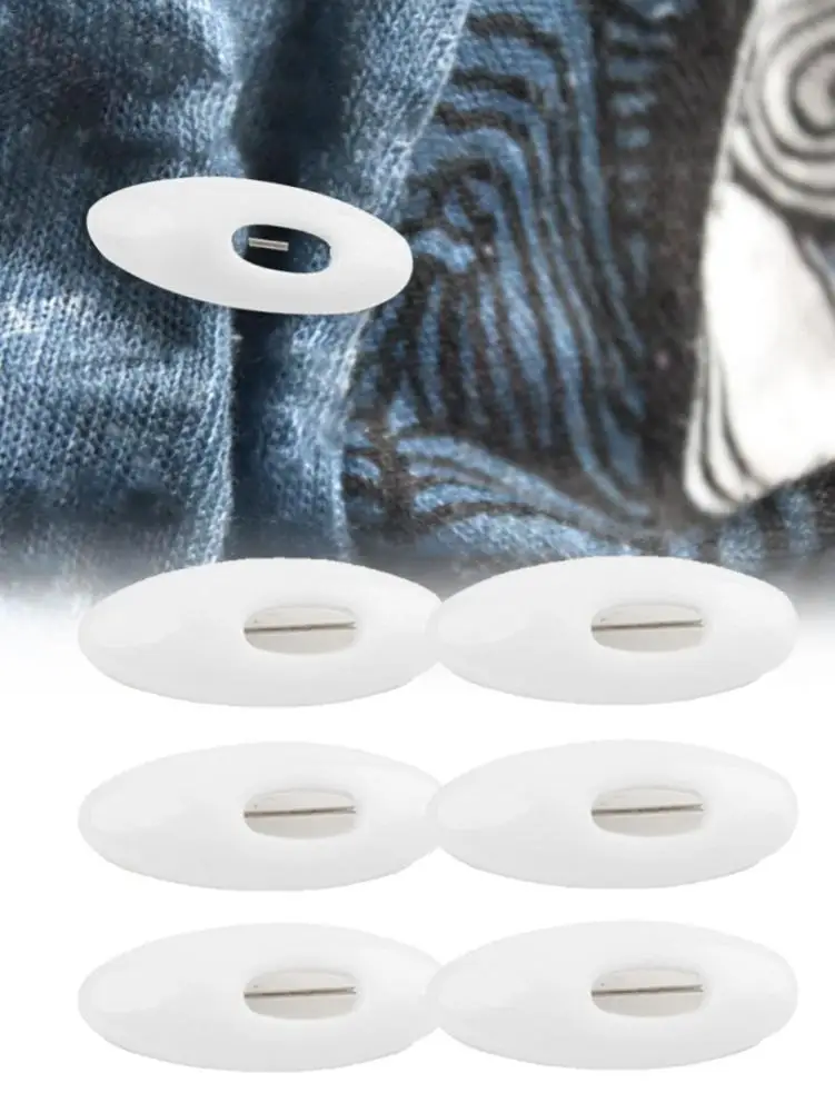 6Pcs Fashion Plastic Scarf Pins Brooches Muslim Hijab Safety Pin Mix Colors Apparel Accessory Decoration Jewelry Headscarf Pin